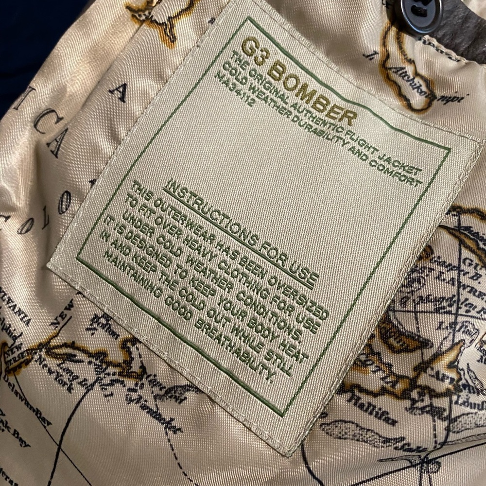 Global Identity GIII Leather Flight Bomber Jacket for Pilots with Atlas Lining - Picture 3 of 10
